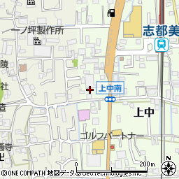 奈良県香芝市上中130-1周辺の地図