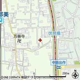 奈良県香芝市上中421-17周辺の地図