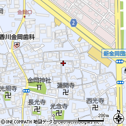 金岡町　東御坊会館周辺の地図