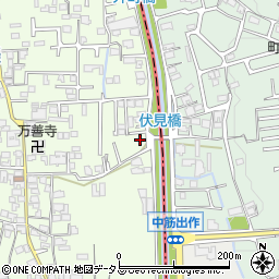 奈良県香芝市上中424-8周辺の地図
