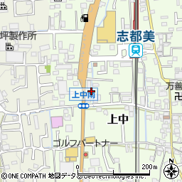奈良県香芝市上中128周辺の地図