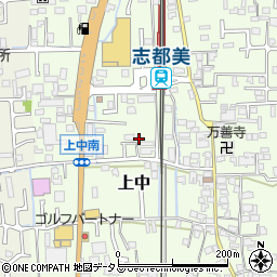 奈良県香芝市上中138-1周辺の地図