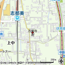 奈良県香芝市上中359周辺の地図