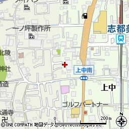 奈良県香芝市上中125周辺の地図