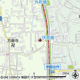奈良県香芝市上中424-4周辺の地図