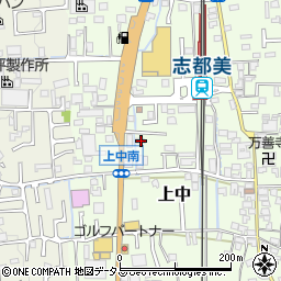 奈良県香芝市上中140周辺の地図