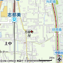 奈良県香芝市上中437-2周辺の地図