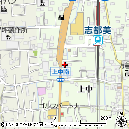 奈良県香芝市上中122-1周辺の地図