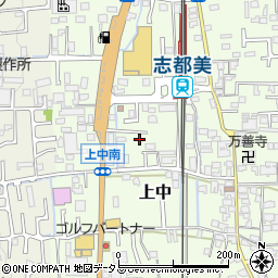 奈良県香芝市上中142周辺の地図