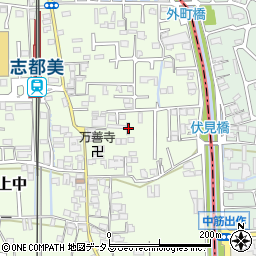 奈良県香芝市上中433-1周辺の地図