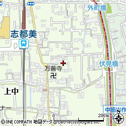奈良県香芝市上中438-1周辺の地図