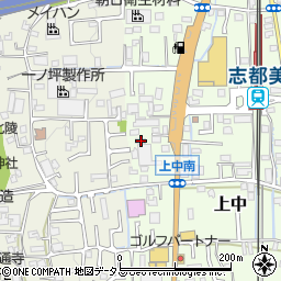 奈良県香芝市上中118周辺の地図