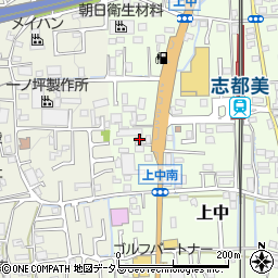 奈良県香芝市上中119周辺の地図