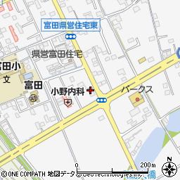 玉島富田郵便局周辺の地図
