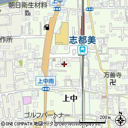 奈良県香芝市上中2016-2周辺の地図