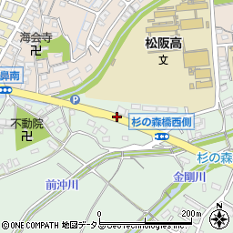 松阪高校前周辺の地図