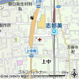 奈良県香芝市上中2002-2周辺の地図