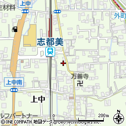 奈良県香芝市上中315-1周辺の地図