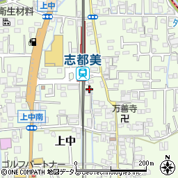 奈良県香芝市上中188-1周辺の地図