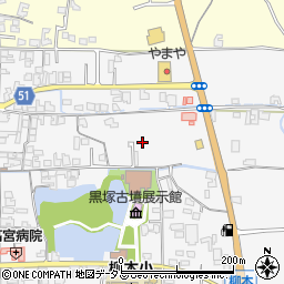 奈良県天理市柳本町周辺の地図