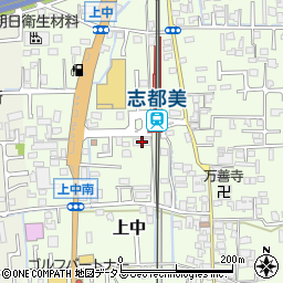 奈良県香芝市上中2014周辺の地図
