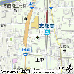 奈良県香芝市上中2016-1周辺の地図