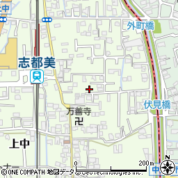 奈良県香芝市上中443周辺の地図