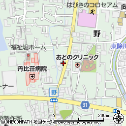 大阪府羽曳野市野317周辺の地図