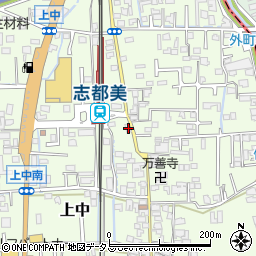 奈良県香芝市上中318周辺の地図