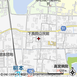 下長岡公民館周辺の地図