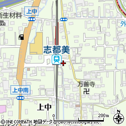 奈良県香芝市上中323周辺の地図