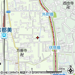 奈良県香芝市上中445周辺の地図