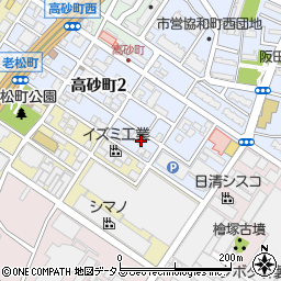 大阪府堺市堺区高砂町3丁94周辺の地図