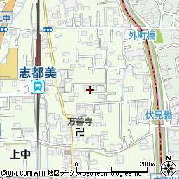 奈良県香芝市上中457-5周辺の地図