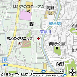 大阪府羽曳野市野438周辺の地図