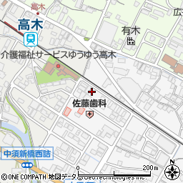 広島県府中市中須町1707周辺の地図