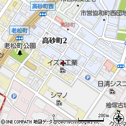 大阪府堺市堺区高砂町3丁周辺の地図