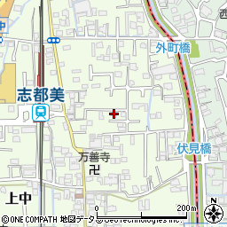 奈良県香芝市上中456-10周辺の地図