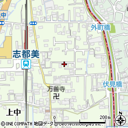 奈良県香芝市上中456-8周辺の地図