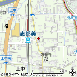 奈良県香芝市上中345-2周辺の地図