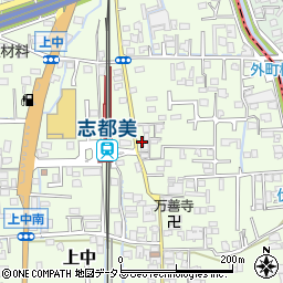 奈良県香芝市上中345周辺の地図