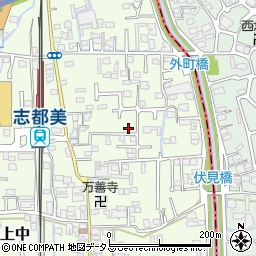 奈良県香芝市上中456-4周辺の地図