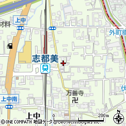 奈良県香芝市上中345-1周辺の地図