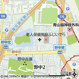 大阪府藤井寺市野中1丁目周辺の地図