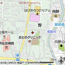 大阪府羽曳野市野374周辺の地図