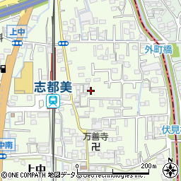 奈良県香芝市上中341-4周辺の地図