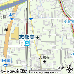 奈良県香芝市上中343-1周辺の地図