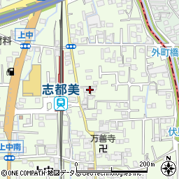 奈良県香芝市上中338周辺の地図