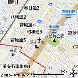 山本珈琲南大阪支店周辺の地図