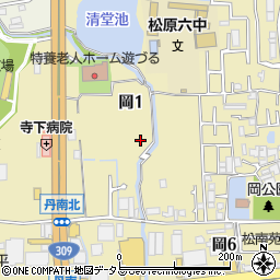 〒580-0014 大阪府松原市岡の地図